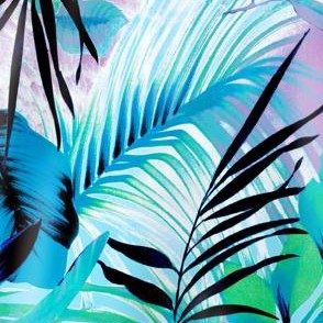 dark sapphire palm leaf