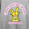 It's Happy Bunny Cool Bunny Crew Neck Short Sleeve Gray Heather Women's Crop Top - 2 of 3