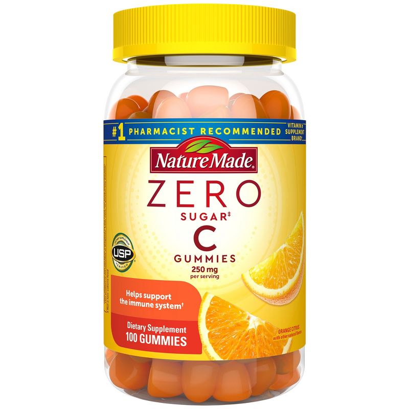 Nature Made Zero Sugar Vitamin C Sugar Free Gummies - 100ct, 1 of 13