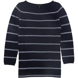 Eileen Fisher Womens Striped Boat Neck Pullover Sweater - 1 of 1
