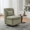 Lyngins Armless Swivel Accent Chairs with Pillow,Upholstered Breathable Swivel Reading Chairs,Chenille Sofa Chairs for Bedroom,Living Room - 2 of 4