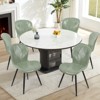 CLIHOME Set of 2 Modern Upholstered Leather Dining Chairs, Comfortable Dining Chairs with Thick Cushions & Metal Legs - 4 of 4