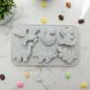 Unique Bargains Candy Moulds 6-Cavity Dinosaur Leaf Candy Mould Hand Wash Gray 7.68"x4.65"x0.91" 1 Pc - 2 of 4