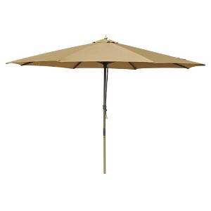 Yescom 13FT Large Outdoor Patio Umbrella UV30+ Wood 8 Rib Pole for Table Beach Yard Garden Wedding Deck Cafe Pool Tan - 1 of 4