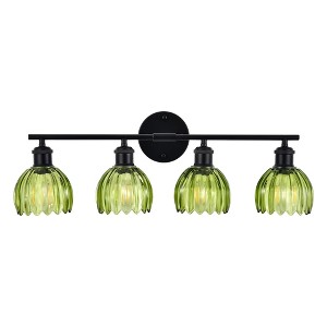 DAKAFUL Vintage Bathroom Vanity Light,with Textured Glass Shades,Vanity Fixture,Wall Sconce for Bathroom Mirror/Bedroom/Hallway - 1 of 4
