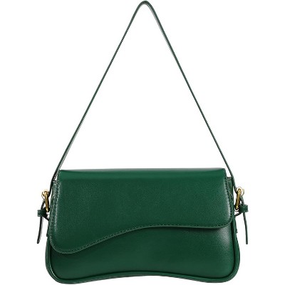 Shoulder Bag for Women Y2K Trendy Purse Vegan Leather Hobo Handbags Clutch Saddle Bag with 2 Removable Strap