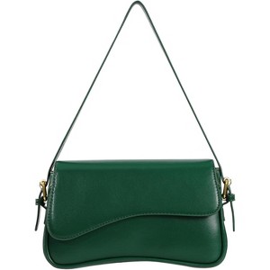 Shoulder Bag for Women Y2K Trendy Purse Vegan Leather Hobo Handbags Clutch Saddle Bag with 2 Removable Strap - 1 of 4