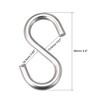 Unique Bargains Stainless Steel Kitchen Garden Bathroom S-shaped Hooks Silver 4 Pcs - 2 of 4
