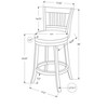NicBex Set of 2  Bar Stools for Kitchen Island,Leather Counter Bar Stools with Wood legs,44 inch Bar Chairs for Dining Rooms,Kitchens Islands - 3 of 4