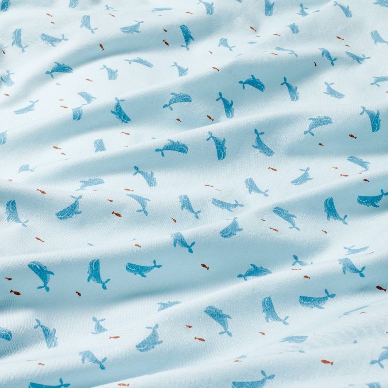 Cotton FItted Crib Sheet - Whales - Cloud Island&#8482;, 4 of 8
