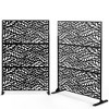Dovelina Metal Outdoor Privacy Screen Freestanding Patio Decorative Screen (Set of 2) - 2 of 4