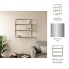 Sagebrook Home Metal Wood Floating Wall Shelves, Storage and Display, Decorative Wall Shelf Organization - 3 of 4