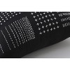 16.5"x16.5" Geometric Stitches Square Throw Pillow Black/White - Pillow Perfect: Embroidered, Cotton, Indoor Use - 3 of 4