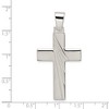 Black Bow Jewelry Sterling Silver Solid Polished Cross Pendant, 23 x 47mm - 4 of 4