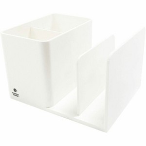 Business Source - Multifunctional Pen Cup Organizer - 2 Compartments - ABS Plastic - White - 3.8 in. x 6.1 in. x 4.7 in. - 1 Each - 1 of 4