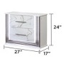 Desire Nightstand ¨C Marble-Inspired Drawer Fronts, LED Side Lighting, and Metallic Trim for Glamorous and Practical Bedside Storage - 2 of 4