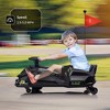 12V Kids Ride On Drift Car,  Electric Go-Kart With Variable Speed, Music, Led Lights, Brushless Motor, and Low-Power Alarm - 4 of 4