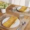 Textilene Woven Metallic Placemat Gold - Threshold™: Rectangle Vinyl Table Decor, Traditional Stripe Design, 19"x14" - 2 of 3