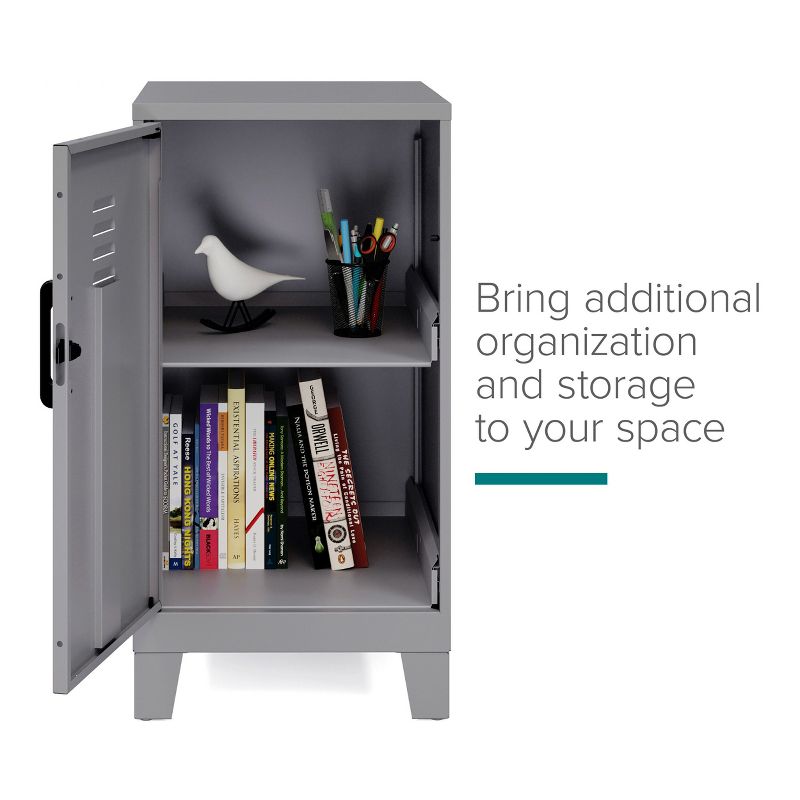 Space Solutions 27.5" High 2 Shelf Mini Storage Locker Cabinet, 5 of 11
