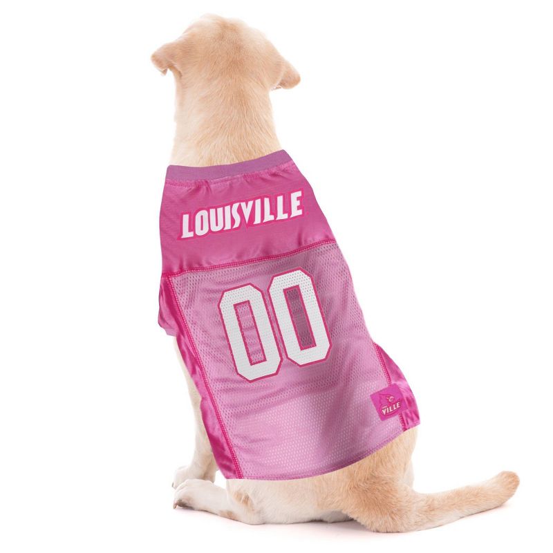 NCAA Louisville Cardinals Pink Pets Jersey - L, 3 of 4