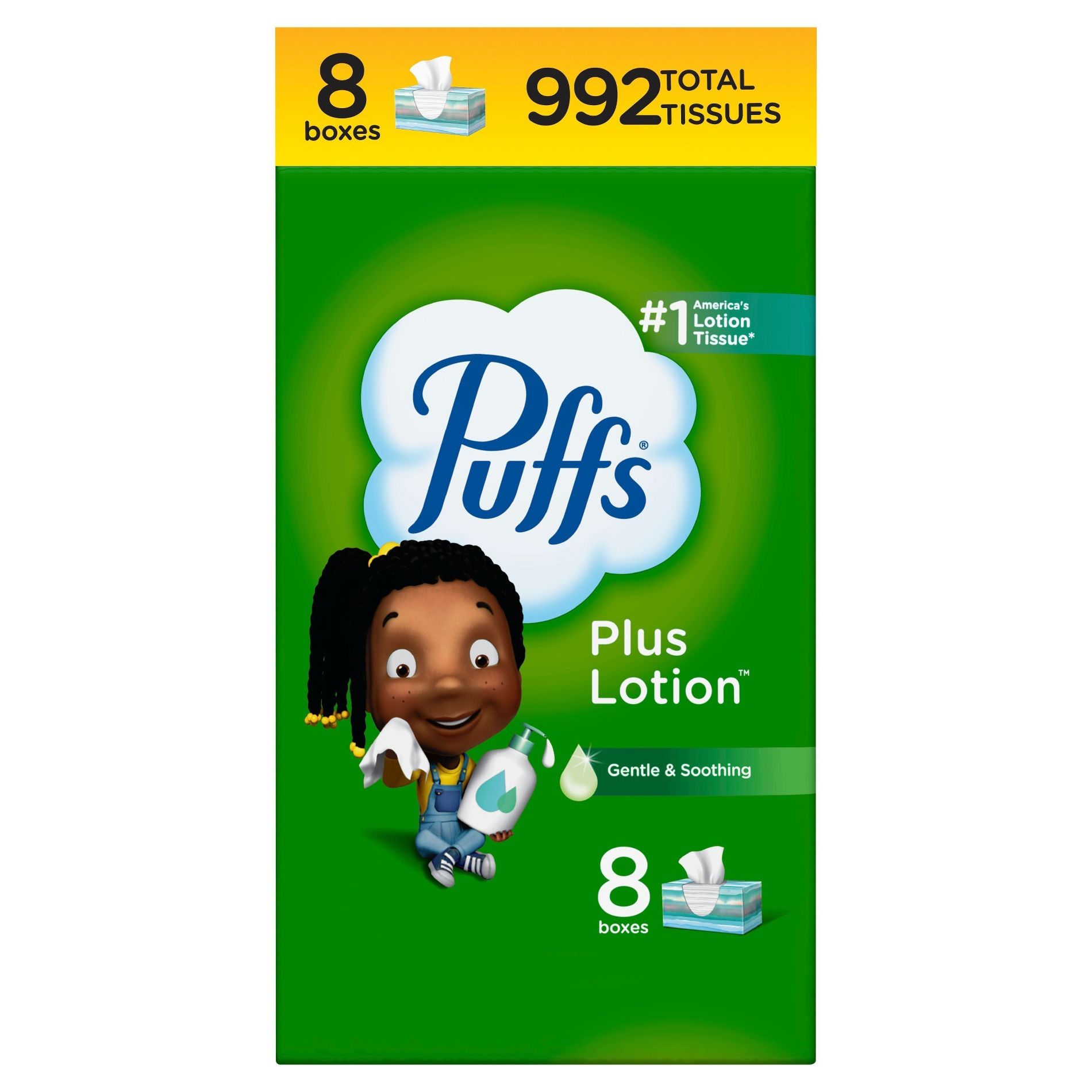 Puffs Plus Lotion Gentle & Soothing Facial Tissue