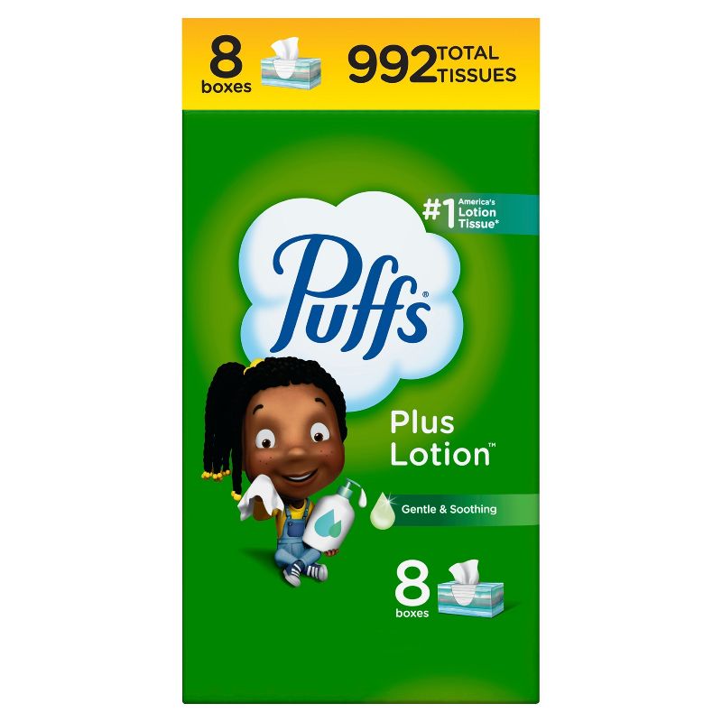 Puffs Plus Lotion Facial Tissue, 1 of 10