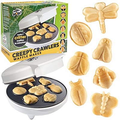 CucinaPro The Original Creepy Crawly Bug Waffle Maker - Makes 7 Fun, Different Insect - Shaped Pancakes Including a Butterfly, Lady Bug, Bee & More