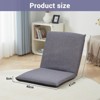 Floor Folding Chair with Back Support, Padded Folding Gaming Sofa Chair with 6 Adjustable Backrest - 3 of 4
