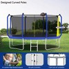 Whisen Kids’ Trampoline with Safety Enclosure Net, Foam Padded Poles, W-Shaped Legs,  Ladder and Basketball Hoop - Blue - 3 of 4
