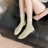 Alilang Women's Ribbed Ankle Socks with Bow Embroidery 5Pk - 3 of 4