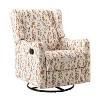 Bernd Transitional Comfy wingback Manual Swivel Glider Recliner with Built-in S-spring and Metal Base | KARAT HOME - 2 of 4