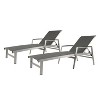 GDFStudio Joy Outdoor Aluminum Adjustable Chaise Lounge with Mesh Seating (Set of 2) - 2 of 4