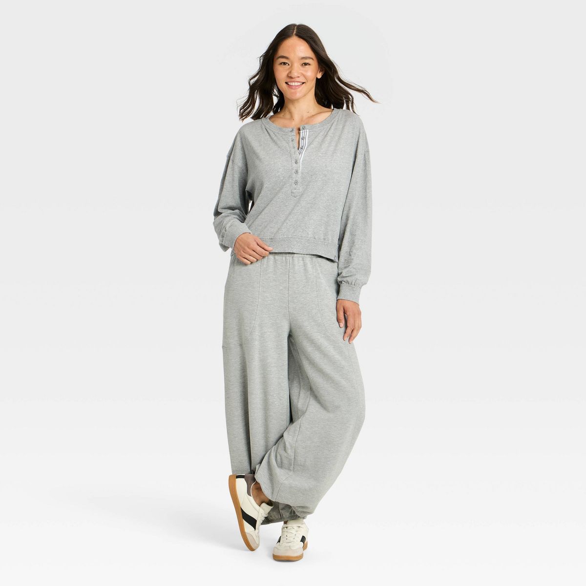 Women's Active Jersey Henley Pullover - JoyLab™ - thumbnail 6