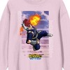 My Hero Academia: You're Next (Movie 4) - Shoto Todoroki, Logo text, Sky Background on Cradle Pink Adult Crew Neck Sweatshirt - 2 of 2
