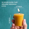 Pure Beeswax Votive Candles Set of 6 - Handmade Honey Yellow Votive Candles Beeswax Natural - 10 Hours Burning Pure Bees Wax Candles for Home - 3 of 4