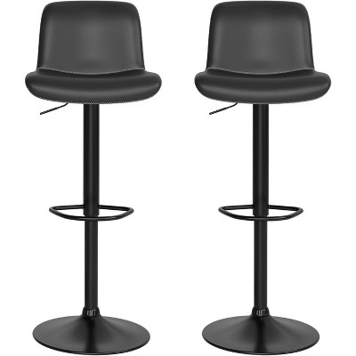 Adjustable Bar Stool Set of 2, Counter Height Swivel Bar Stools with Back and Footrest, for Kitchen Counter Island,Bar, Dining