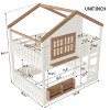 TIRAMISUBEST Twin/Full House Design Bunk Bed / Loft Bed with Floor Bed, Kids Bed Frame with Bookshelf, Ladder & Guardrail - 4 of 4