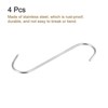 Unique Bargains Stainless Steel S-Shaped Utility Fish Beef Hanging Meat Hook 4 Pcs - 3 of 4