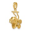 Black Bow Jewelry 14k Yellow Gold 3D Baby Carriage Pendant, 13 x 23mm - 3 of 4