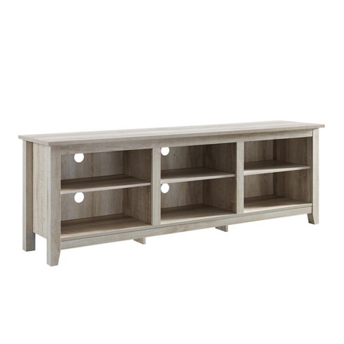 Cubby Wood Open Storage Tv Stand, Tv Console Table Target