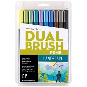 Tombow 10ct Dual Brush Pen Art Markers - Landscape - 1 of 4