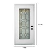 Wooakway 36"W*80"H Exterior Frosted Glass Prehung Front Entry Door Primed Interior Fiberglass Entrance Door - 3 of 4
