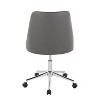TiramisuBest Contemporary Grey PU Leather Swivel Task Chair, Adjustable Height, Padded, Armless - 4 of 4