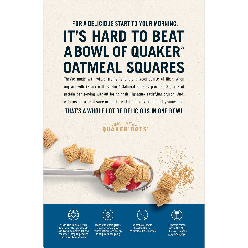 Quaker Oats Oatmeal Squares Brown Sugar Breakfast Cereal , 4 of 7