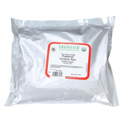 Frontier Co-Op Turmeric Root Organic Fair Trade Certified Powder Ground Alleppey To 1%-4% Curcumin - 1 lb