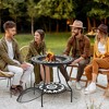 30" Outdoor Fire Pit Dining Table, 3-in-1 Round Wood Burning Fire Pit Bowl - 2 of 4