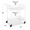 Best Choice Products 2-Tier Rolling Bar Cart Indoor/Outdoor w/ Storage Shelves, Wine Rack, Lockable Wheels - 2 of 4
