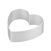 Unique Bargains Heart Shaped Silver Aluminum Alloy Non-Stick Cookie Cutter 2.1 Inch x 2.1 Inch x 0.78 Inch 4 Pcs - 4 of 4