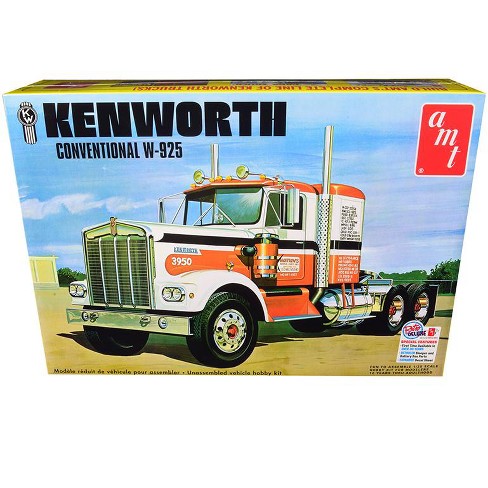 Skill 3 Model Kit Kenworth Conventional W-925 Tractor 1/25 Scale Model by  AMT