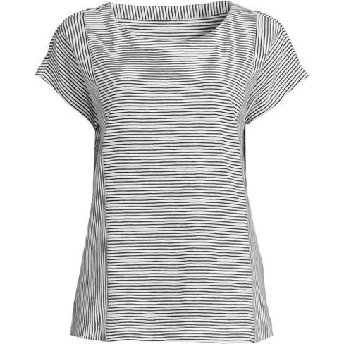 Lands' End Women's Short Sleeve Slub Wedge T-shirt : Target